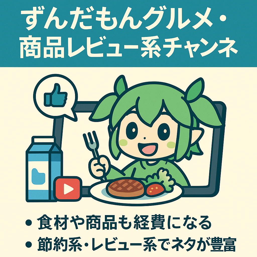 【登録者5000人越え】ずんだもんグルメ・商品レビュー系チャンネル