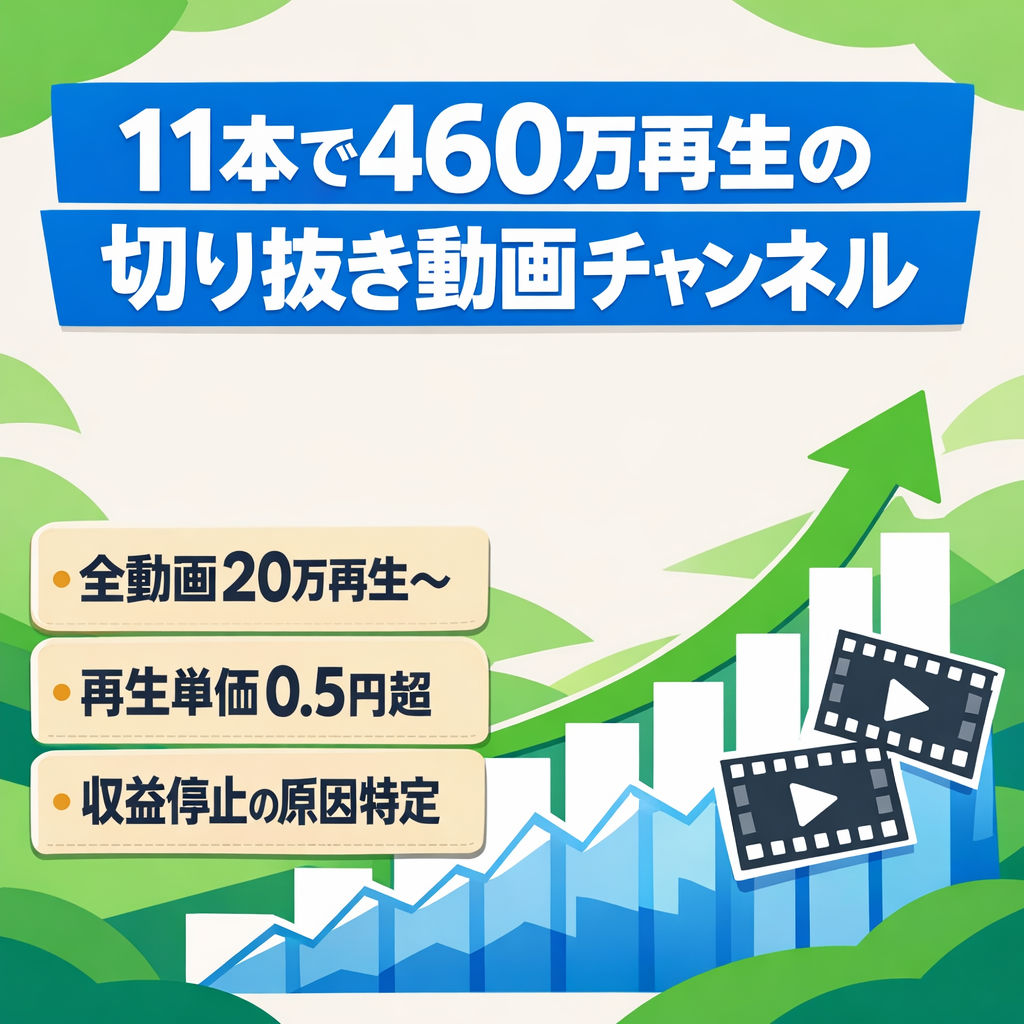 【動画わずか11本で総再生460万回】にじさんじ人気グループ切り抜き 再生単価0.5円超チャンネル