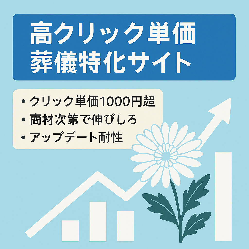 【超特化サイト】CPC1,000円〜4,000円のキーワードで上位表示中の葬儀系メディア