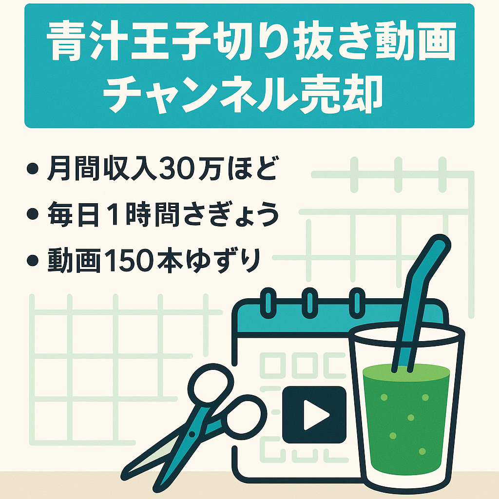 【毎日約１時間の作業で月収30万オーバー】青汁王子のYouTube切り抜き動画