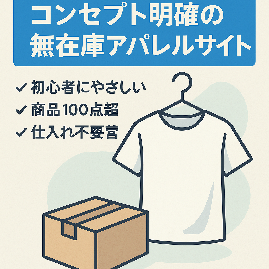 コンセプトが明確にある商品に頼らない無在庫販売のアパレルサイト