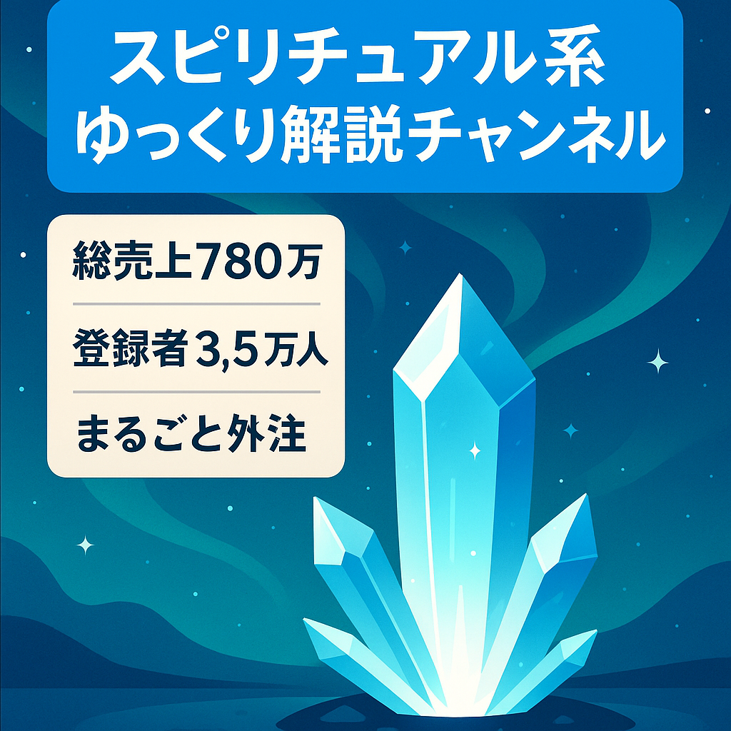 【登録者約3.5万人！総売上780万！】スピリチュアル系ゆっくり解説チャンネル【顔出し不要/マニュアル有】