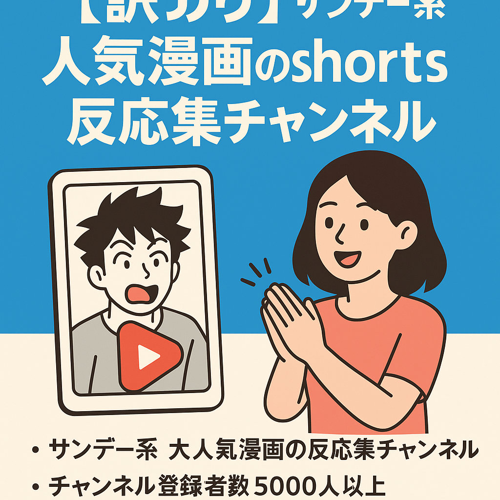 【訳あり】サンデー系 大人気漫画のshorts反応集チャンネル 女性視聴者多め