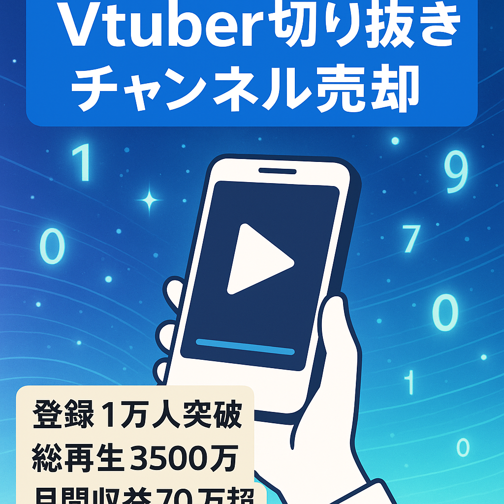 【登録者10,000人】最大手Vtuberの切り抜きチャンネル【月間収益70万越え/総再生3500万/大手事務所/収益分配無し】