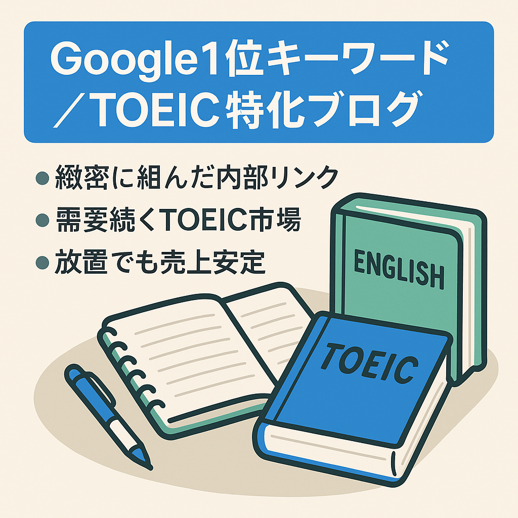 【Google検索順位１位キーワードあり】常に需要のあるTOEIC特化ブログ