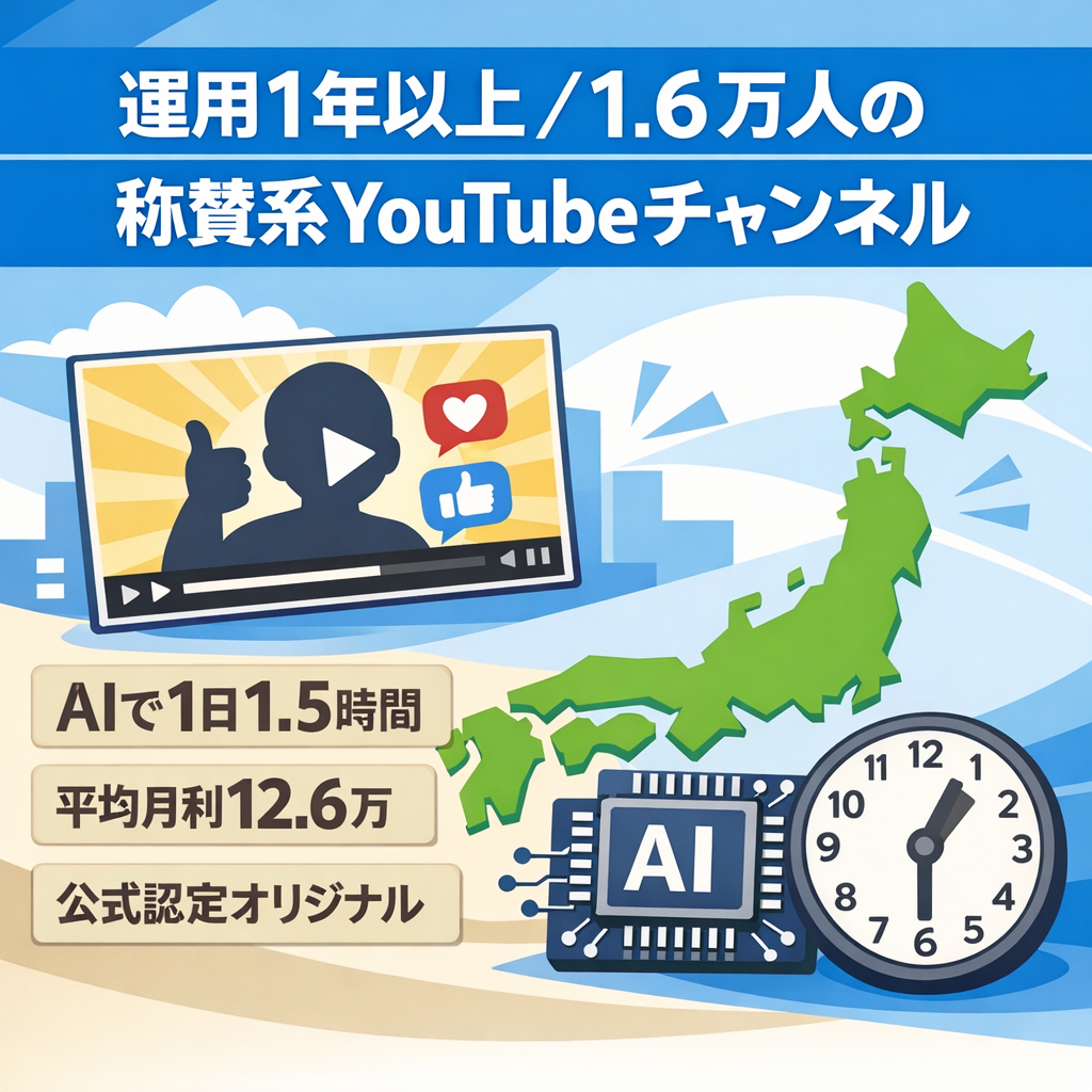 運用期間1年以上 | チャンネル登録者1.6万人 | 日本称賛系チャンネル