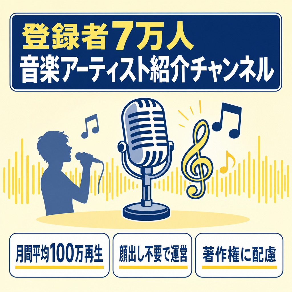 【7万人登録者】音楽事務所、レーベル向け！音楽等アーティストのエピソード紹介チャンネル！【月間平均100万再生】