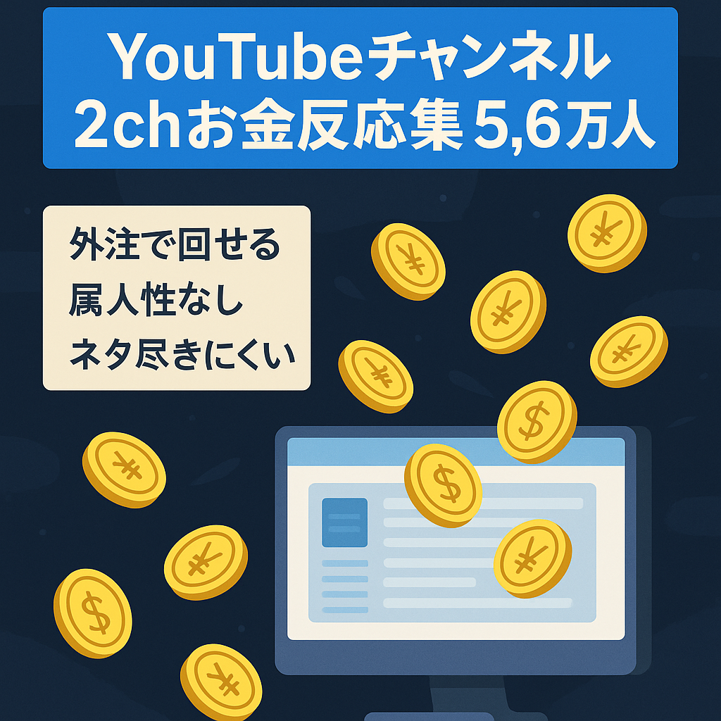 2ch反応集風：【登録者5.6万人】2chお金関係の反応集風ch！外注運営/属人性なし
