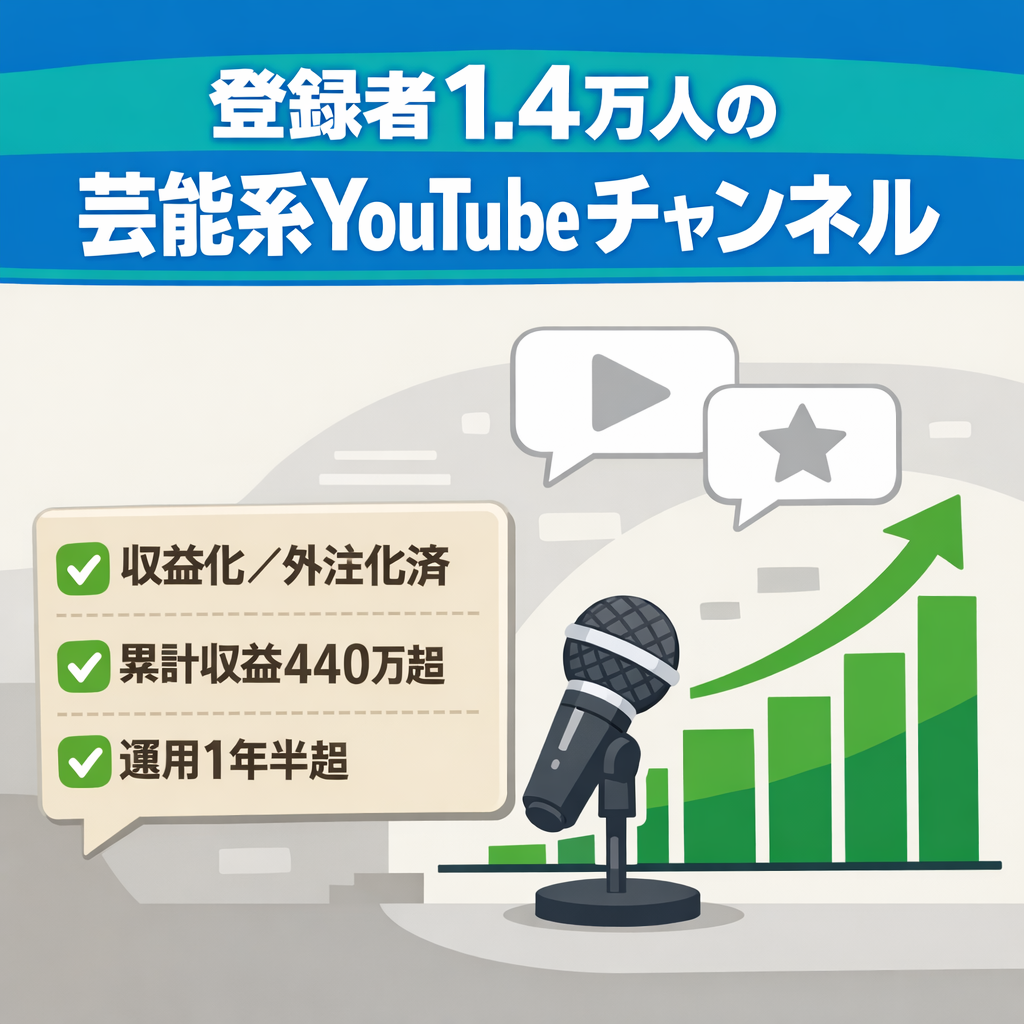 【収益化済_外注化済_運用歴1年半以上】登録者1.4万人越えのガルちゃん芸能系チャンネル