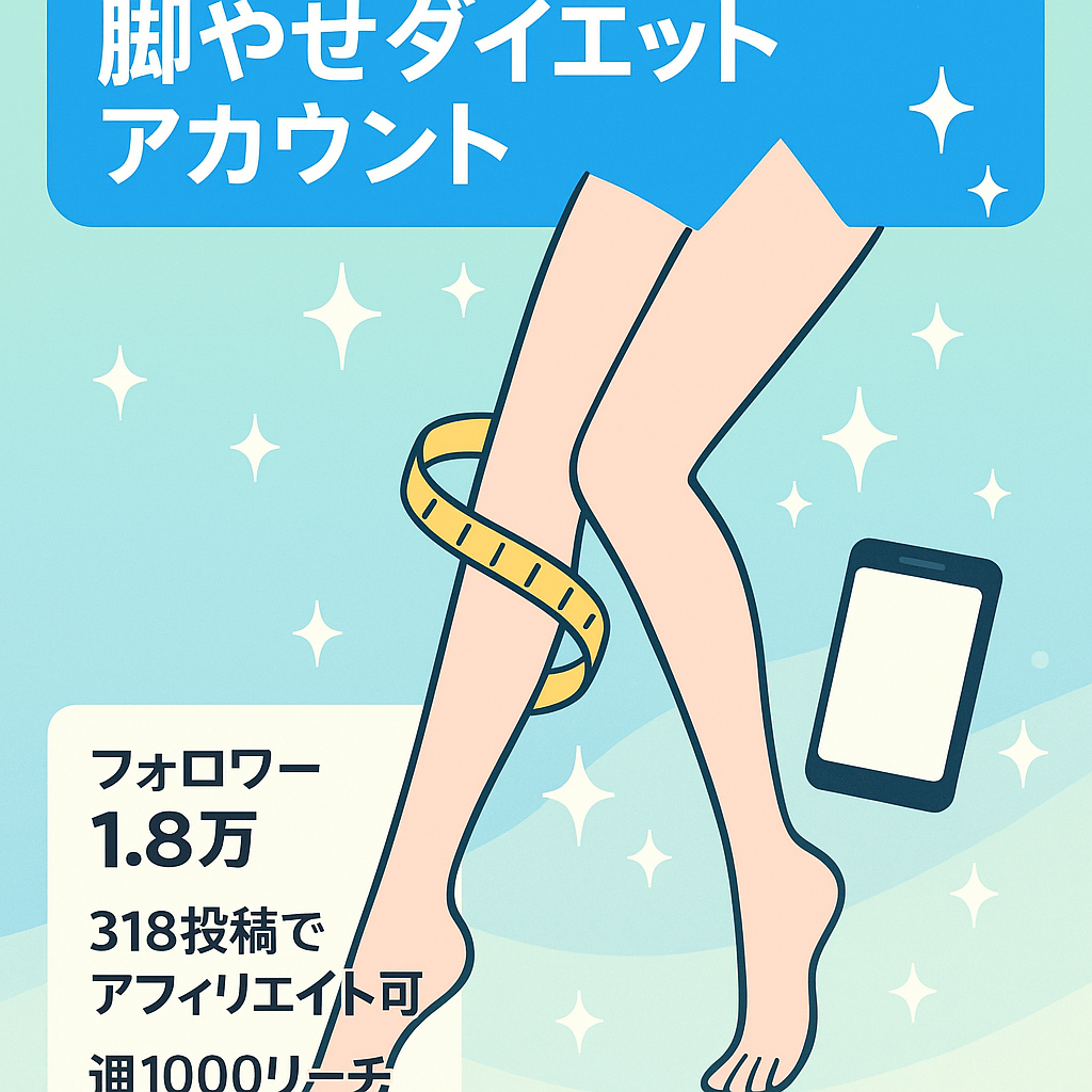 【インスタグラム1.8万以上 】脚やせダイエットアカウント