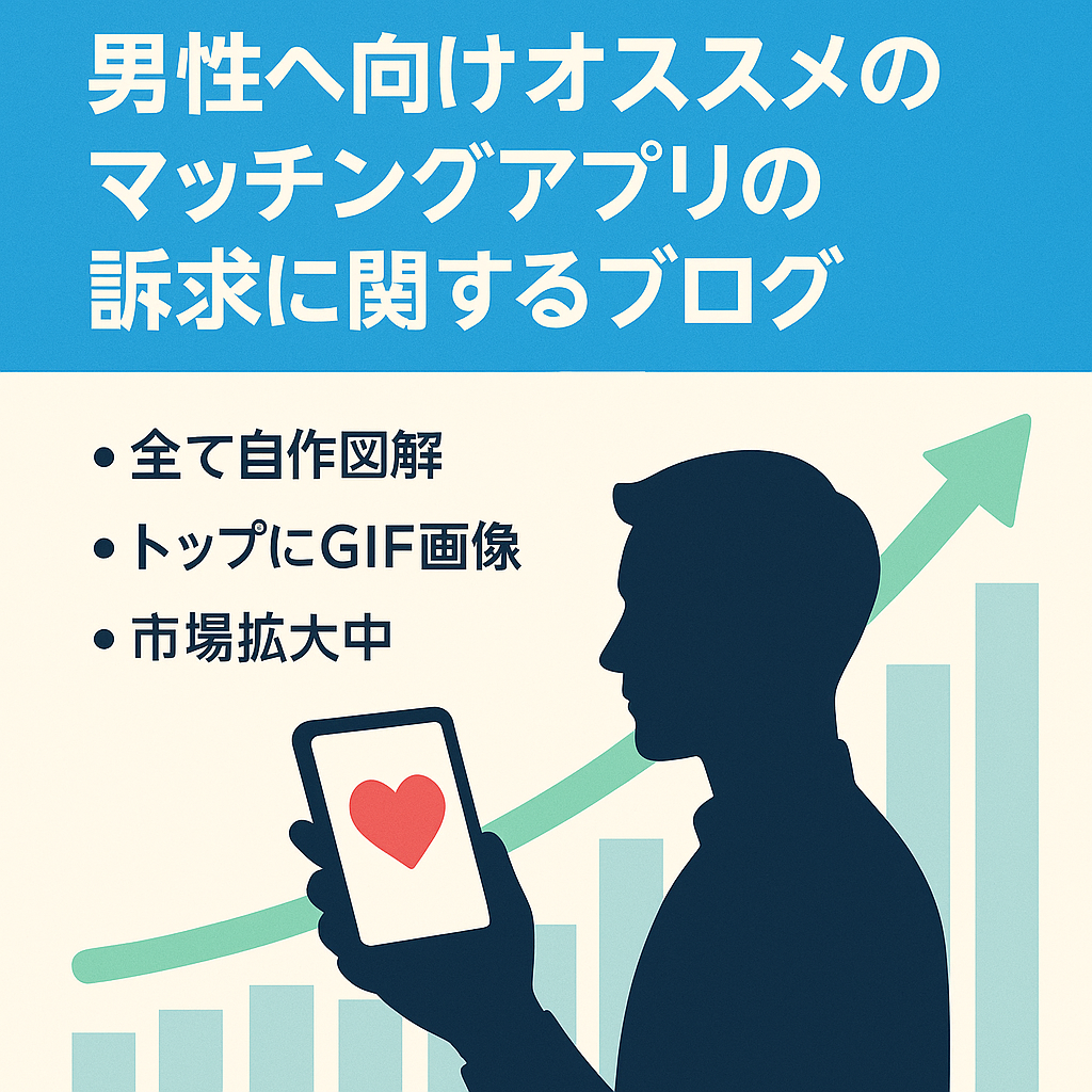 男性へ向けオススメのマッチングアプリの訴求に関するブログ
