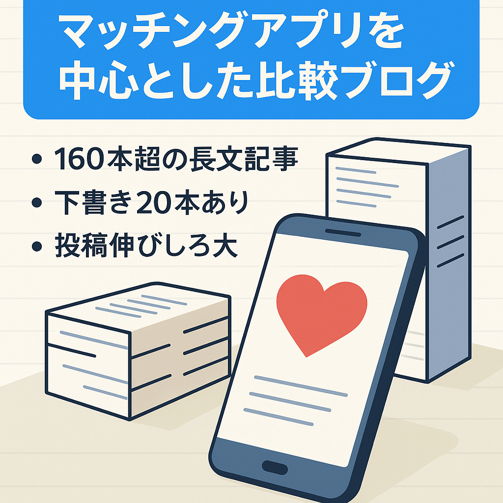 マッチングアプリを中心とした比較ブログ
