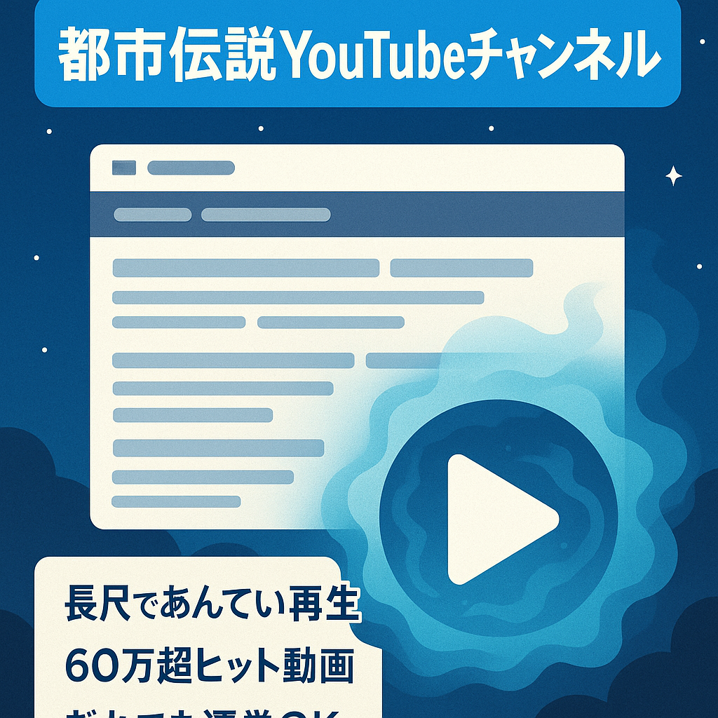 【収益安定】【5ちゃんねるスピ系・不思議系・都市伝説】属人性なしのyoutubeチャンネル