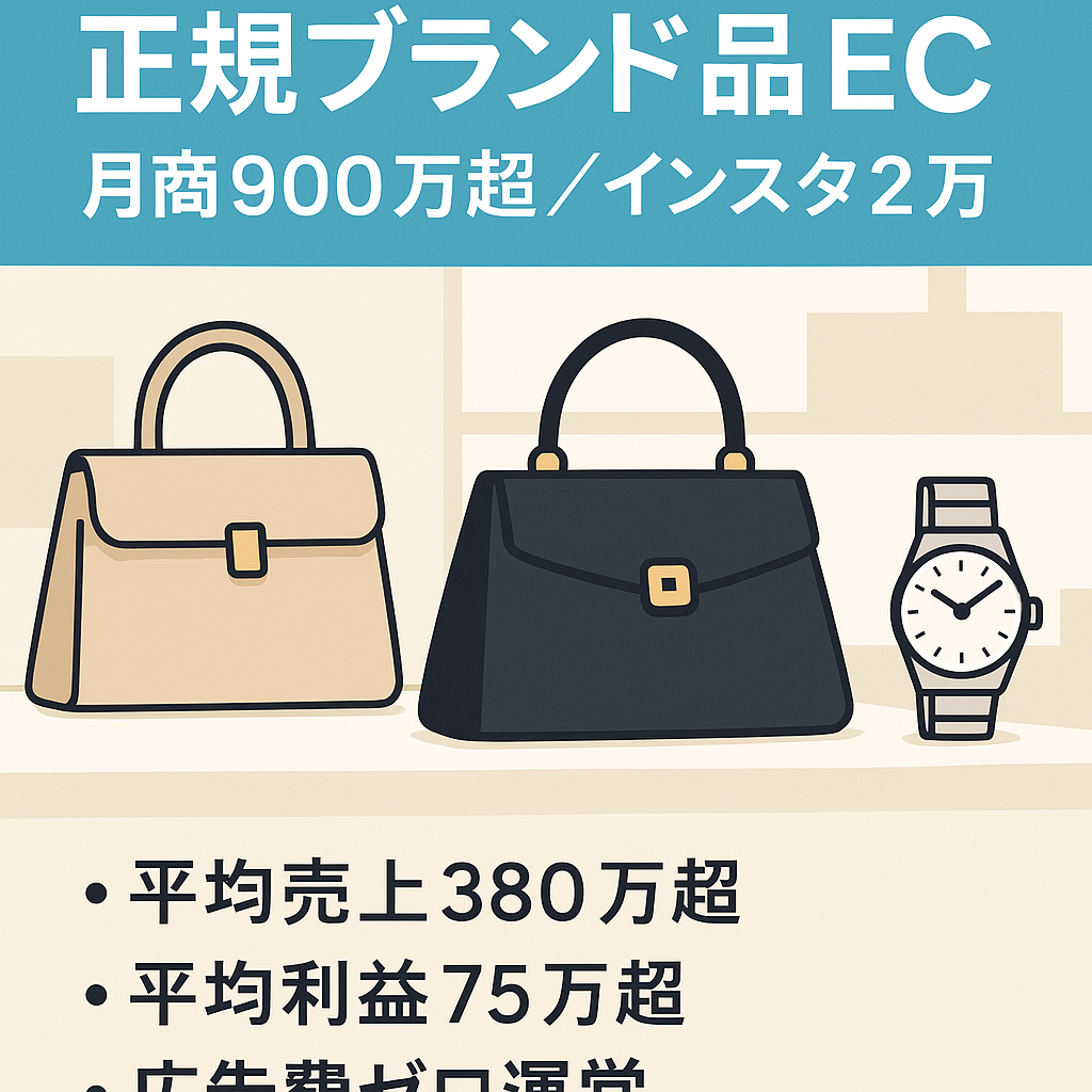 【最高月商900万円越え / Instagramフォロワー2万人以上】正規ブランド品販売のECサイト