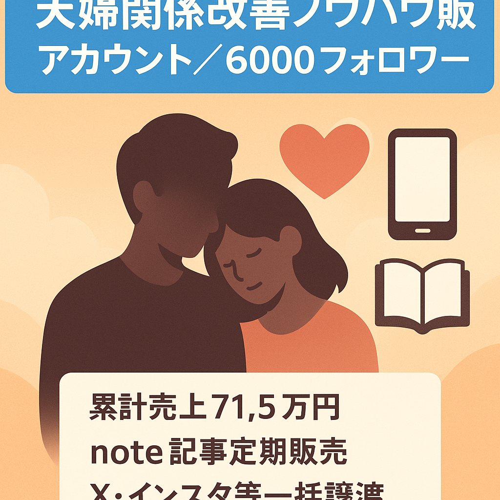 【累計売上げ 715,400円】セックスレス解消ノウハウ販売アカウント・総フォロワー6,000以上