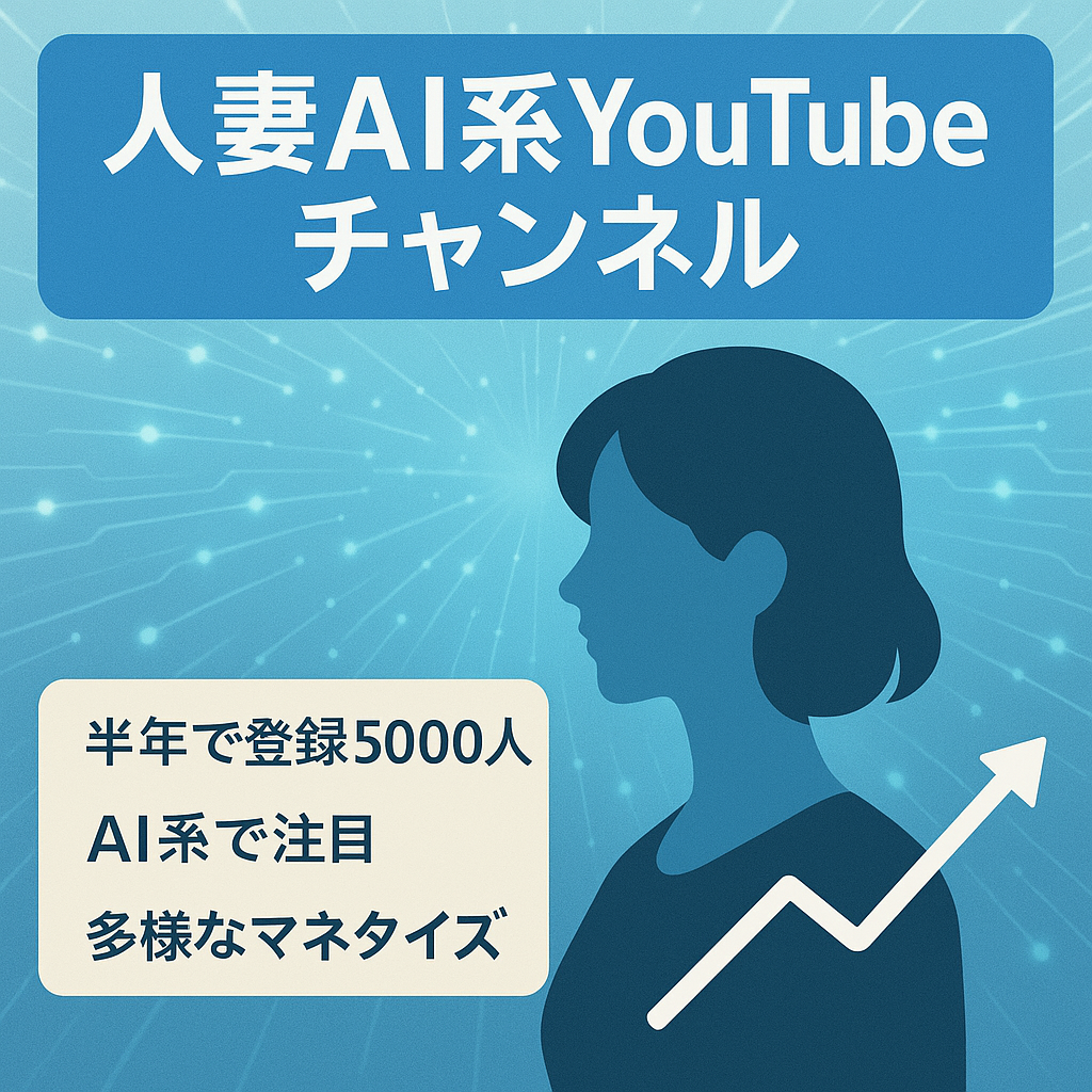 訳あり：人妻AIチャンネル　話題のAIチャンネル　半年で登録者5000人以上