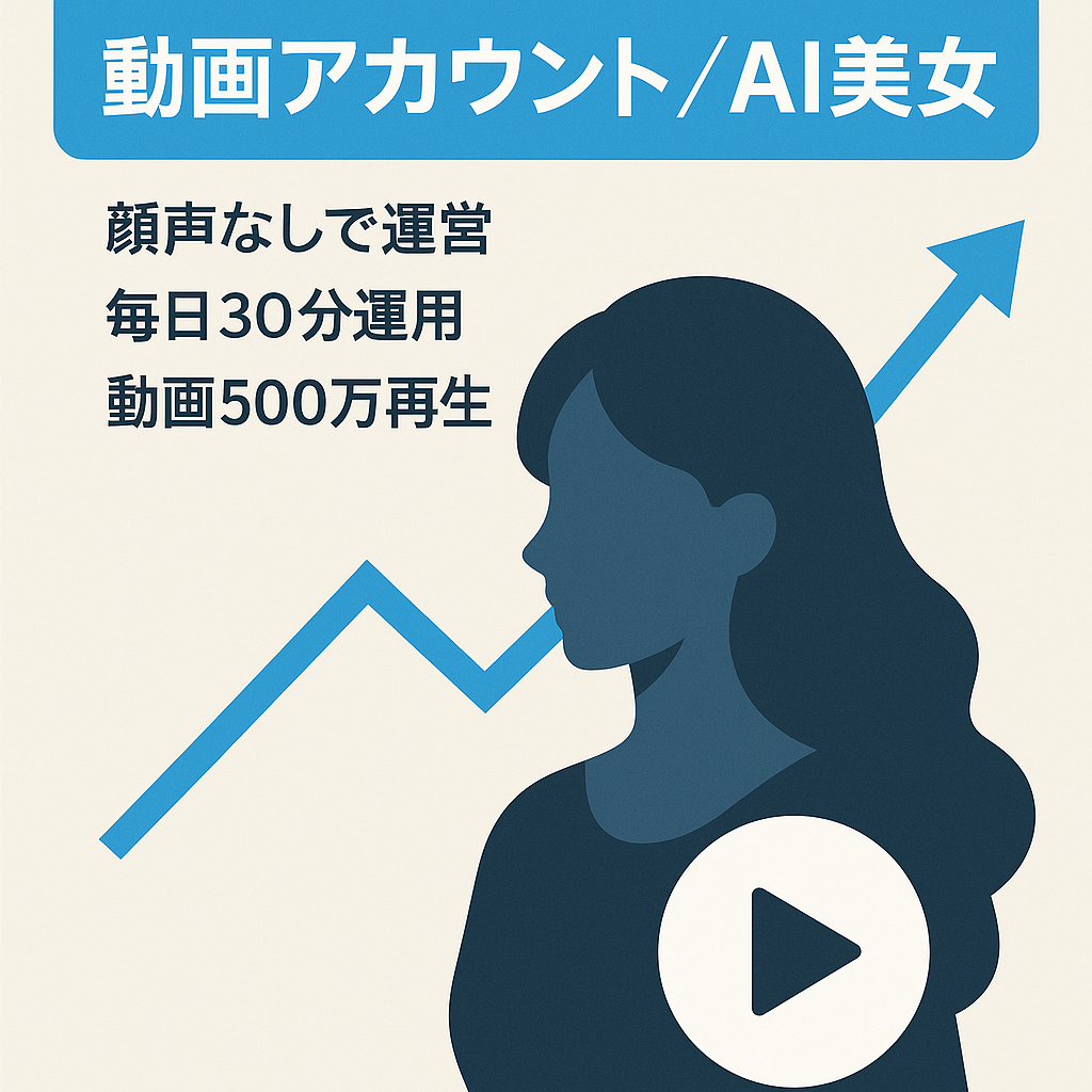 【収益化で爆益が見込める】フォロワー5万人超え[属人性なし]/1日30分運用｜AI美女、セクシー女優コンテンツ