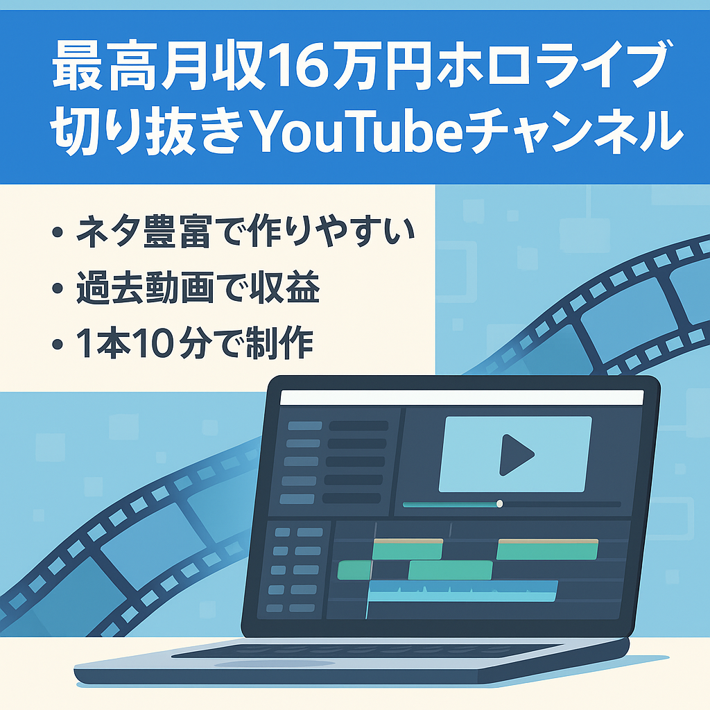 【最高月収16万円】ホロライブ切り抜きYouTubeチャンネル