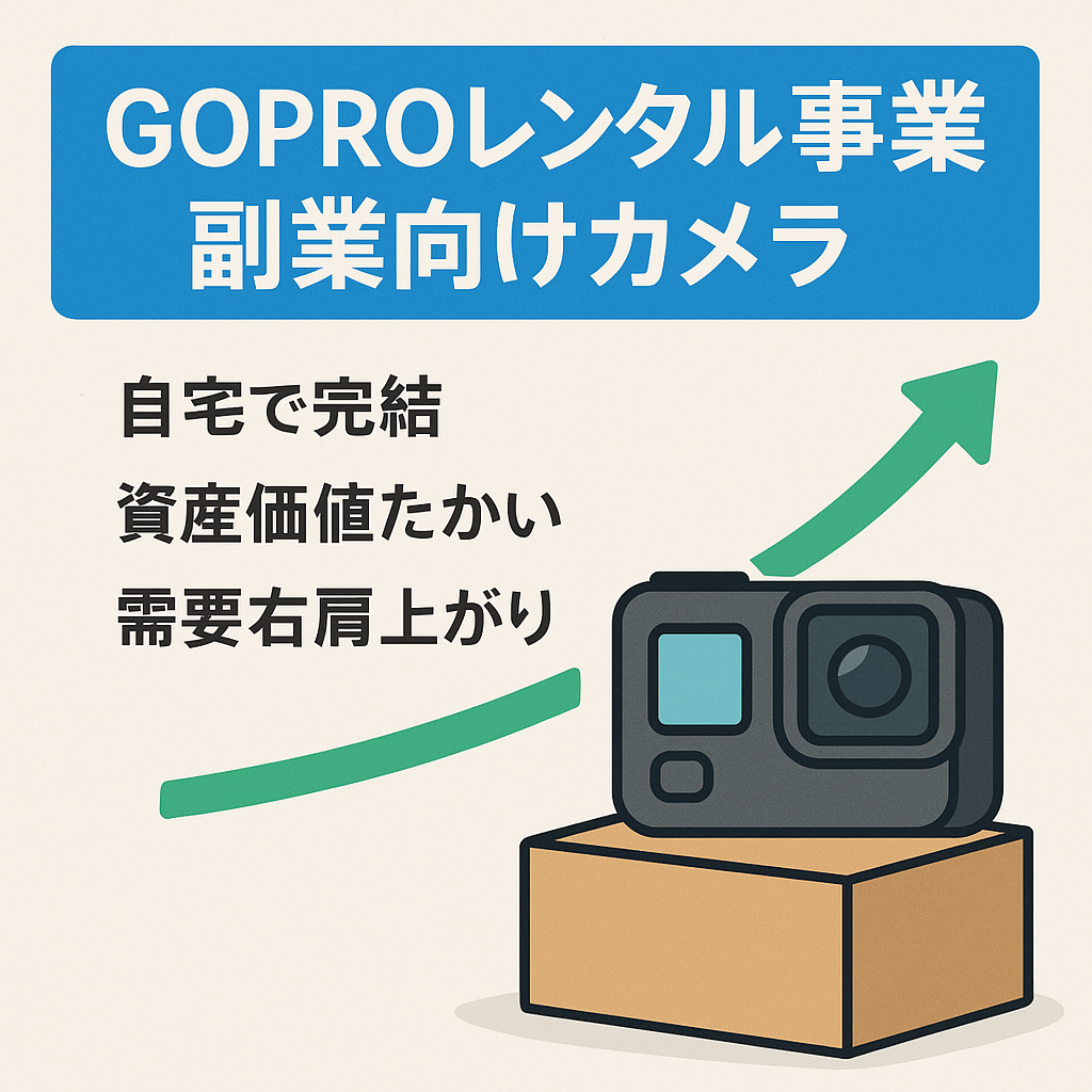 【GOPROレンタル事業】youtubeや各種スポーツで需要拡大中のアクションカメラレンタル事業！運営の手間が少ないので副業にぴったり！