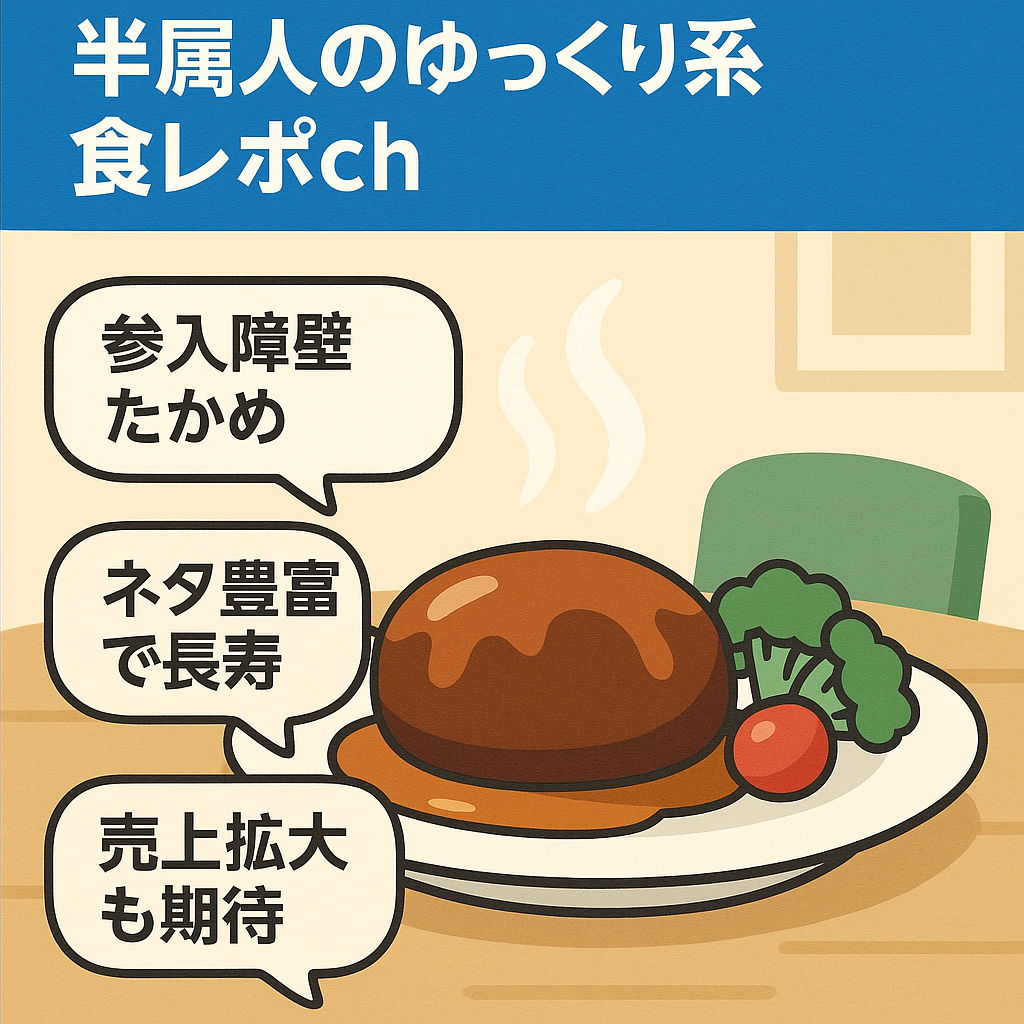 チャンネル登録2万人超えの半属人のゆっくり系食レポch