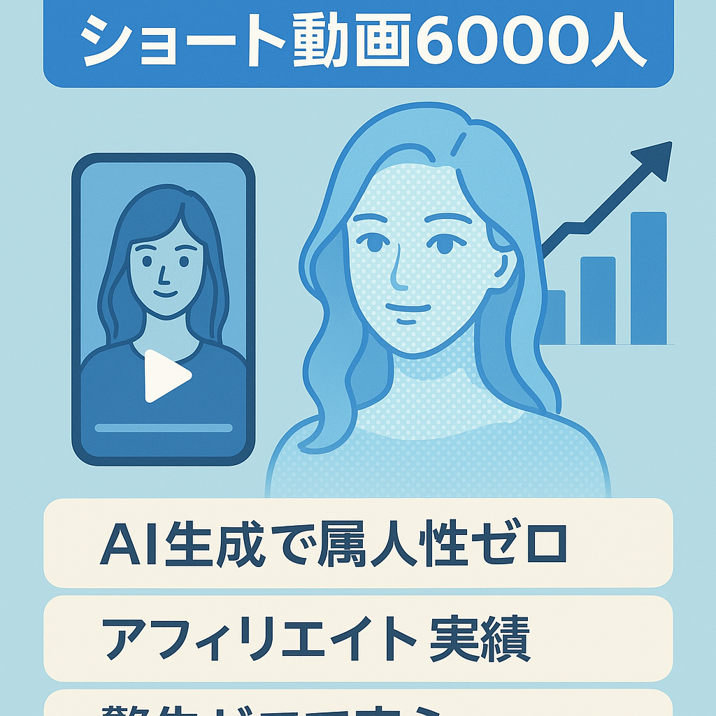 AI美女系チャンネル(ショート動画中心) 3ヶ月で6000フォロワー達成！