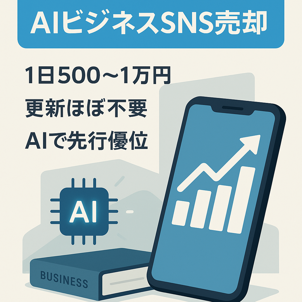 【120万値下げ破格！】5000人フォロワーで20万マネタイズ】aiやビジネス系。早い者勝ち