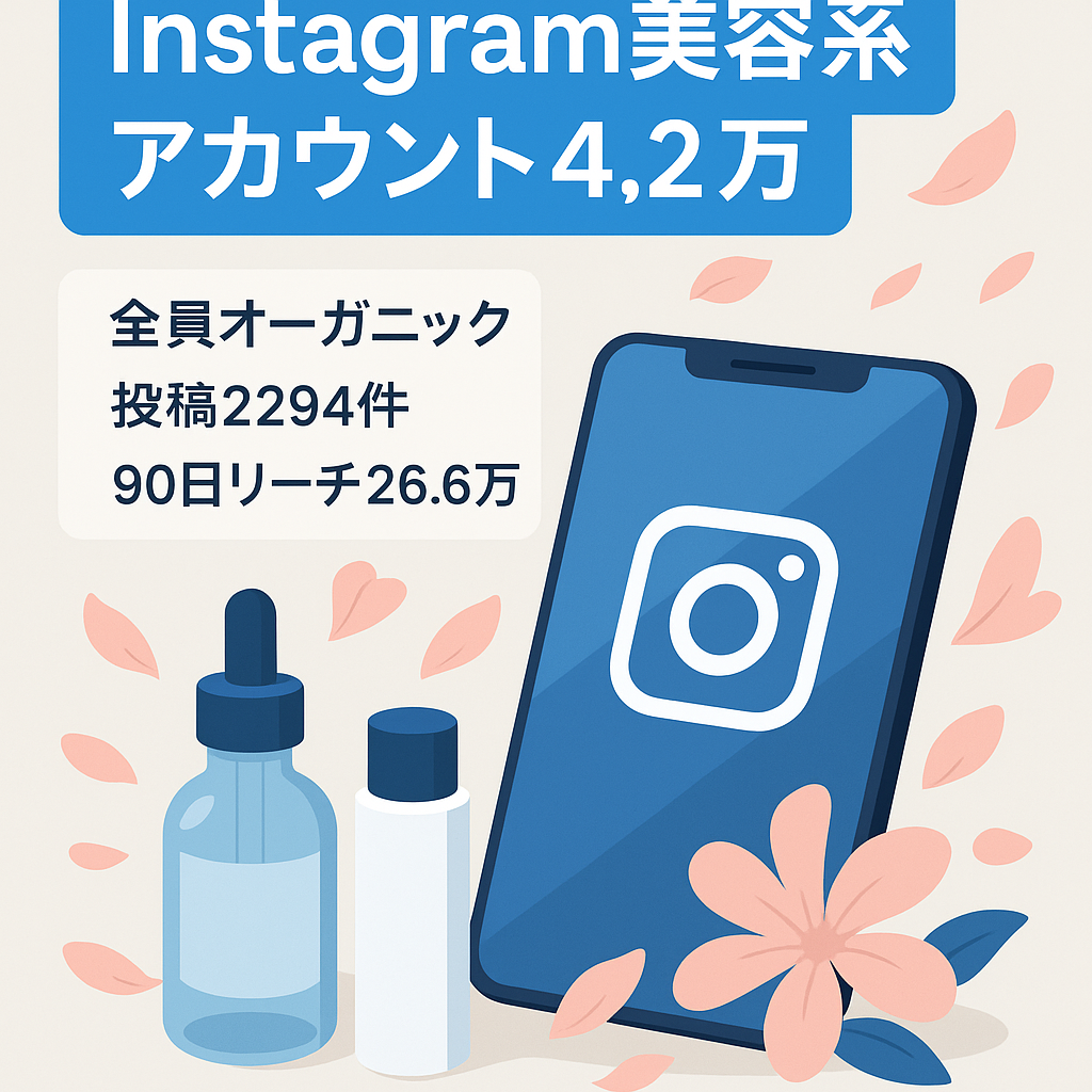 【Instagramオーガニックフォロワー4.2万人】美容系情報発信/リポスト含む