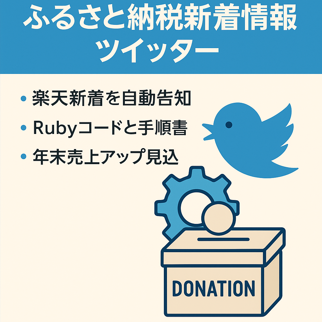 【完全放置自動化コード付】ふるさと納税新着情報ツイッター