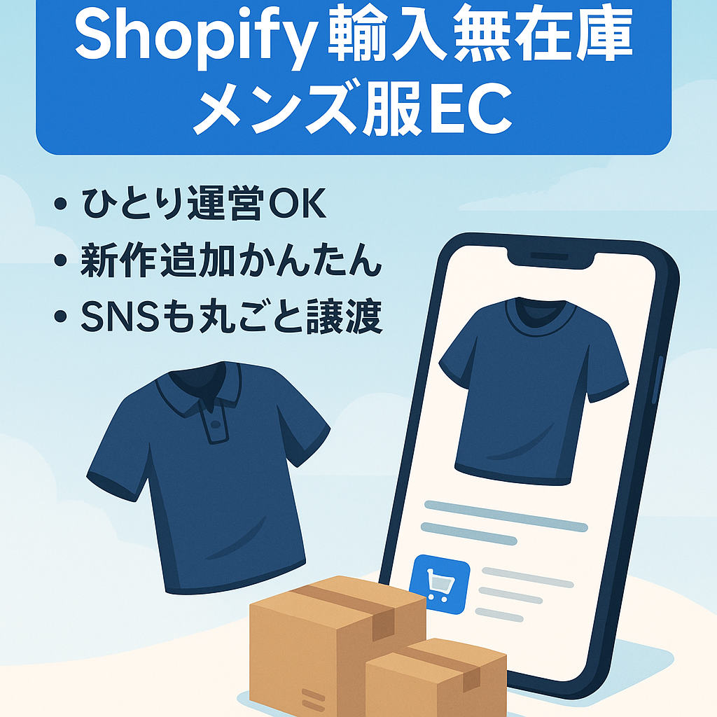【shopify】中国無在庫可能！輸入セレクトメンズアパレルショップ