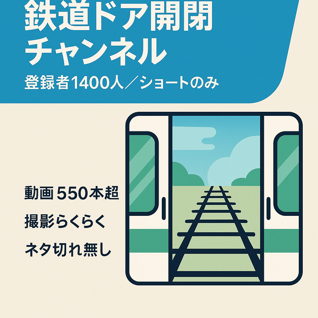 登録者1,400人 ショートのみ 鉄道ドア開閉チャンネル