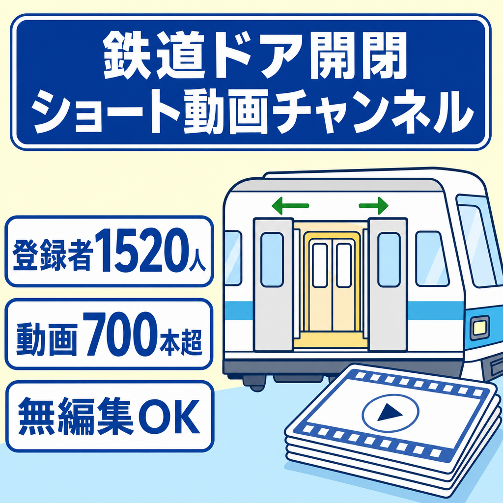 登録者1520人 ショートのみ　鉄道ドア開閉チャンネル