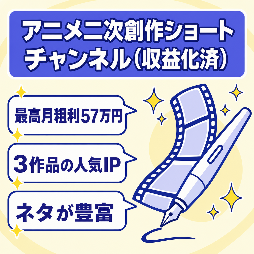【最高月粗利57万円】アニメ二次創作ショートチャンネル【鬼滅・呪術・ワンピース】