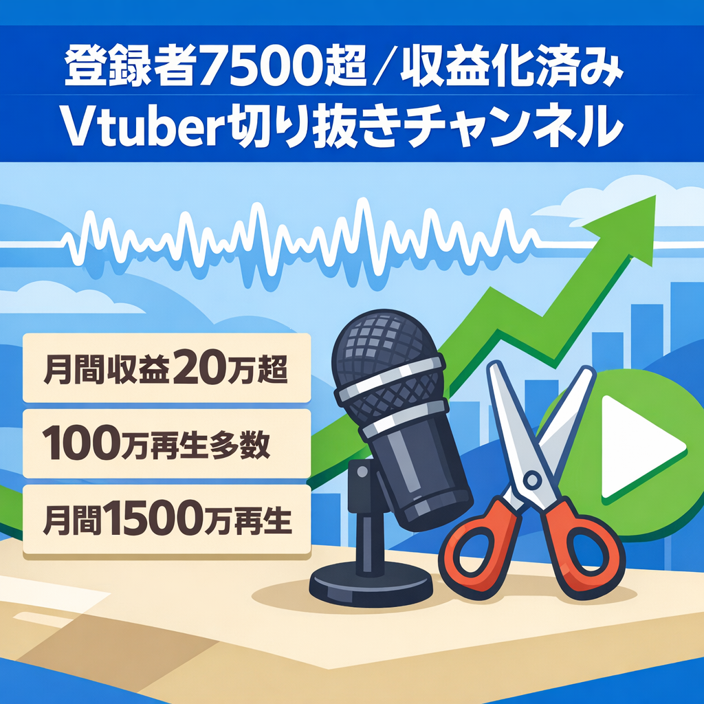 【登録者7500以上】大手Vtuber事務所切り抜きチャンネル【収益化済み】