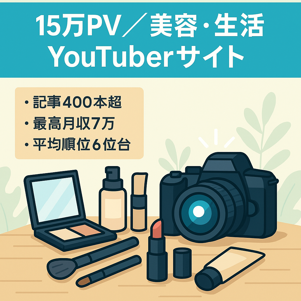 【最高月間15万PV】YouTuberや美容・生活に関しての複合メディア