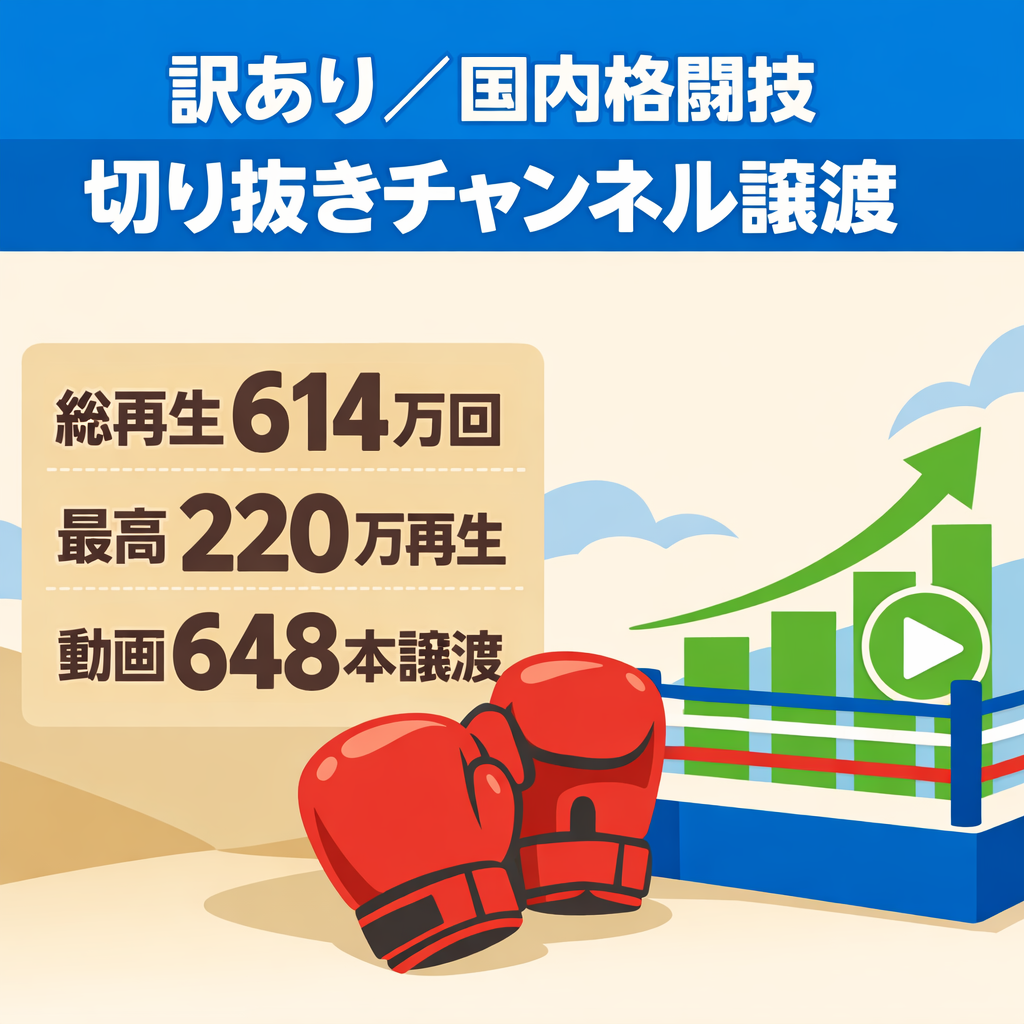 訳あり：【総再生614万回・最高220万再生】国内格闘技団体の切り抜き。