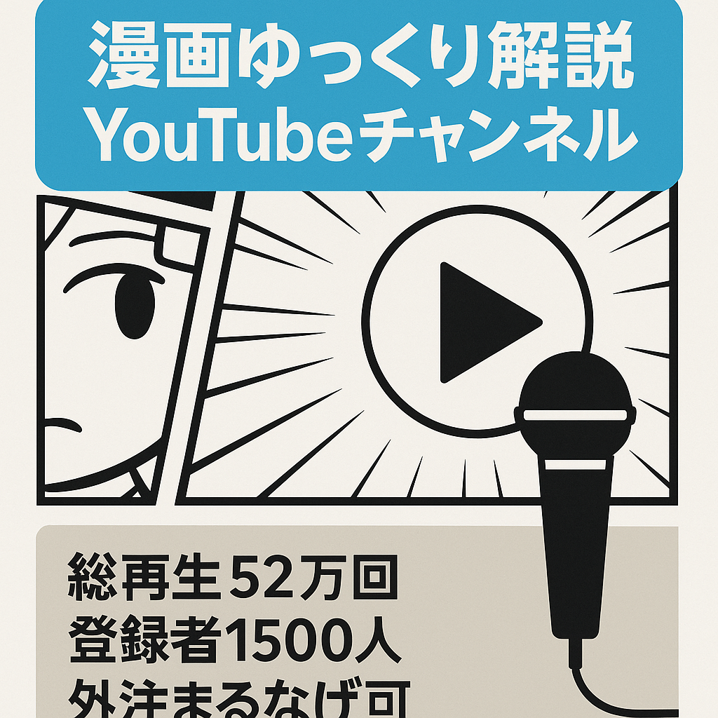 【総再生回数522,250回】人気漫画のゆっくり解説チャンネル【登録者数1500人・属人性なし】