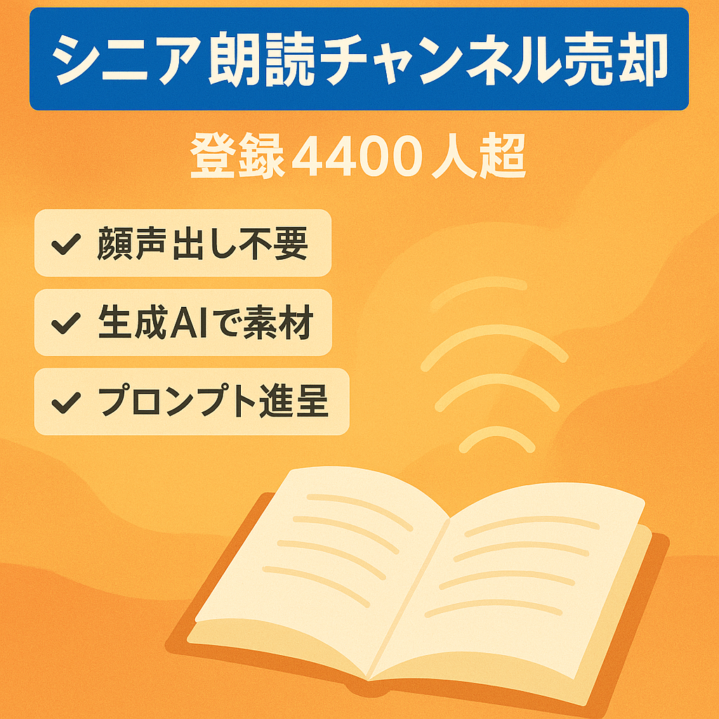 【登録者4,400人超】属人性ないシニア向け朗読系チャンネル