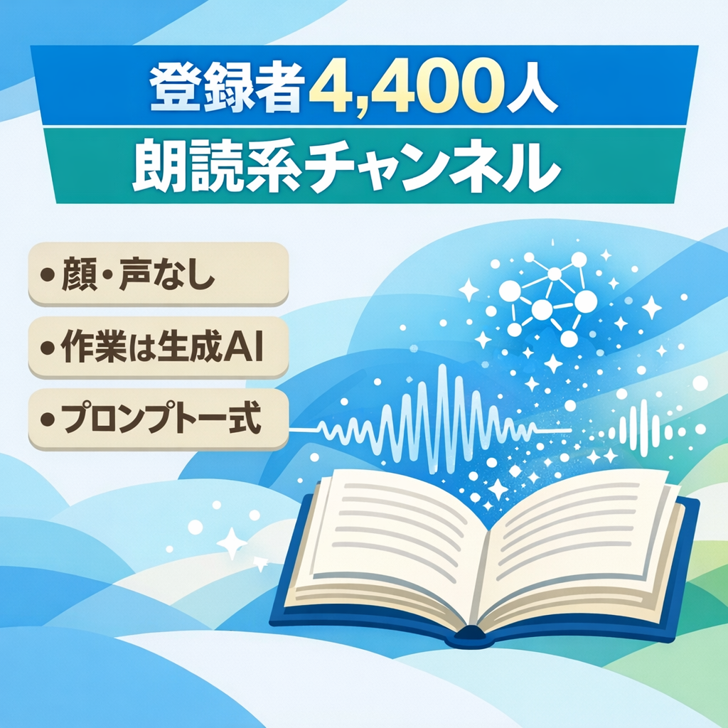【登録者4,400人】シニアに人気の朗読系チャンネル（AIプロンプト付）