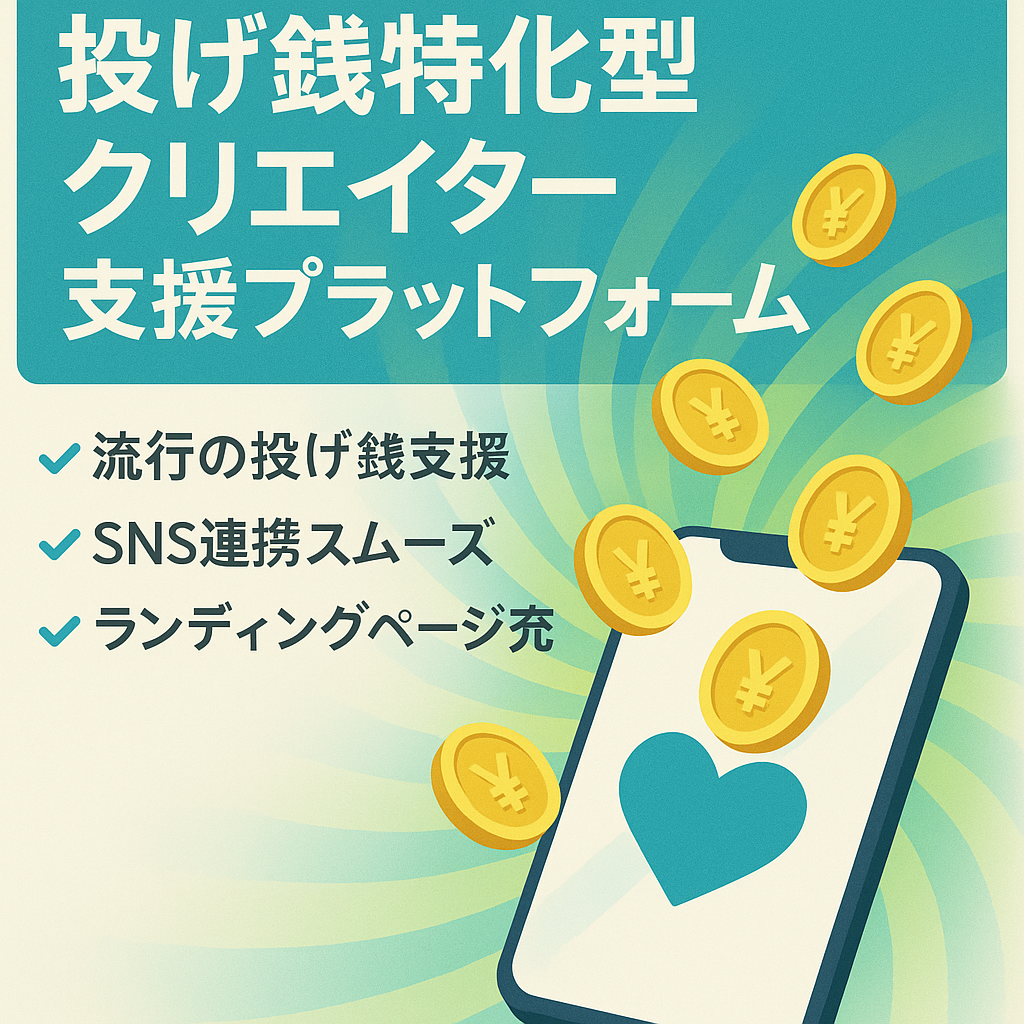 投げ銭特化型クリエイター支援プラットフォーム