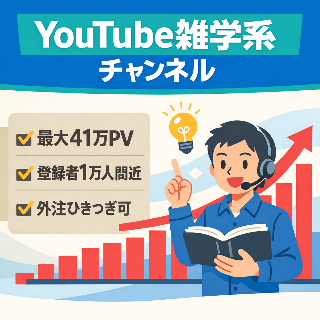 【最大視聴数41万PV】【チャンネル登録者数1万人間近】Youtube雑学系チャンネル