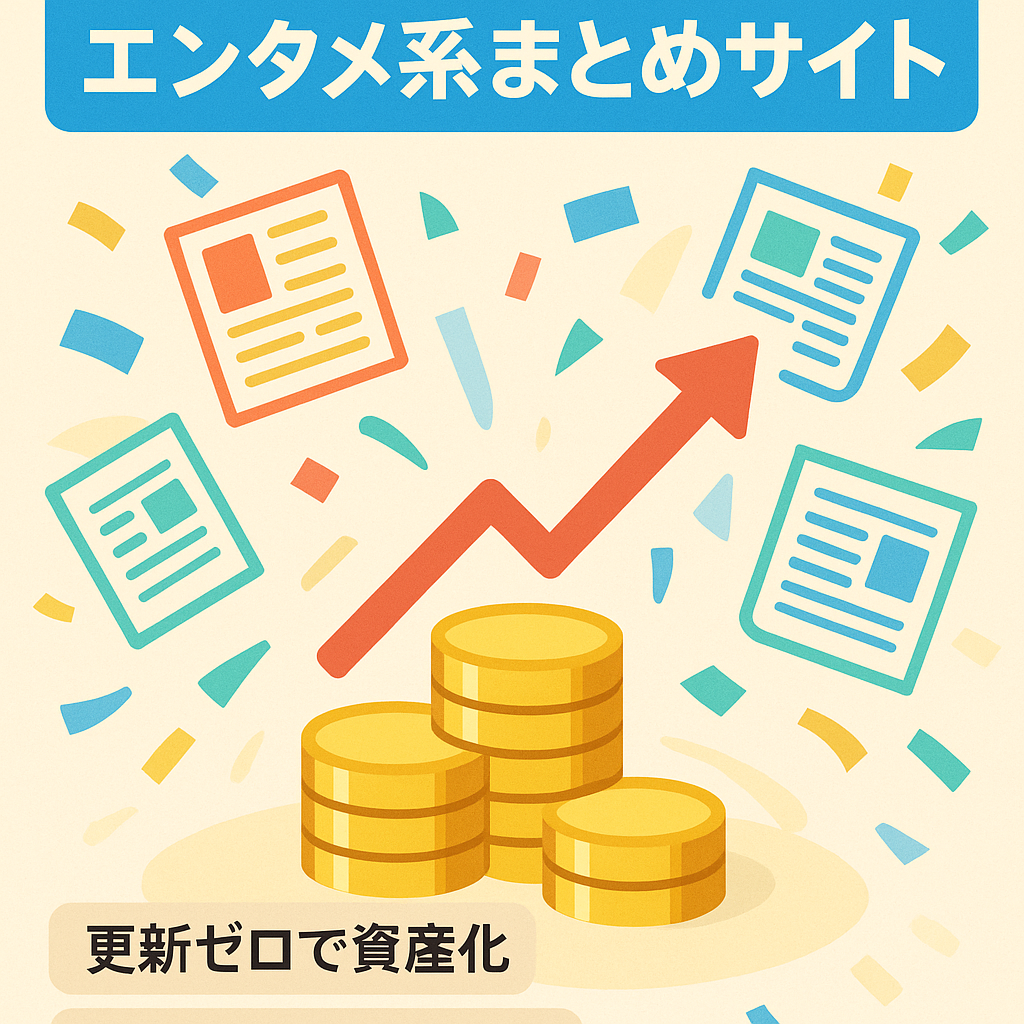 【完全放置で収益安定】エンタメ系のまとめサイト