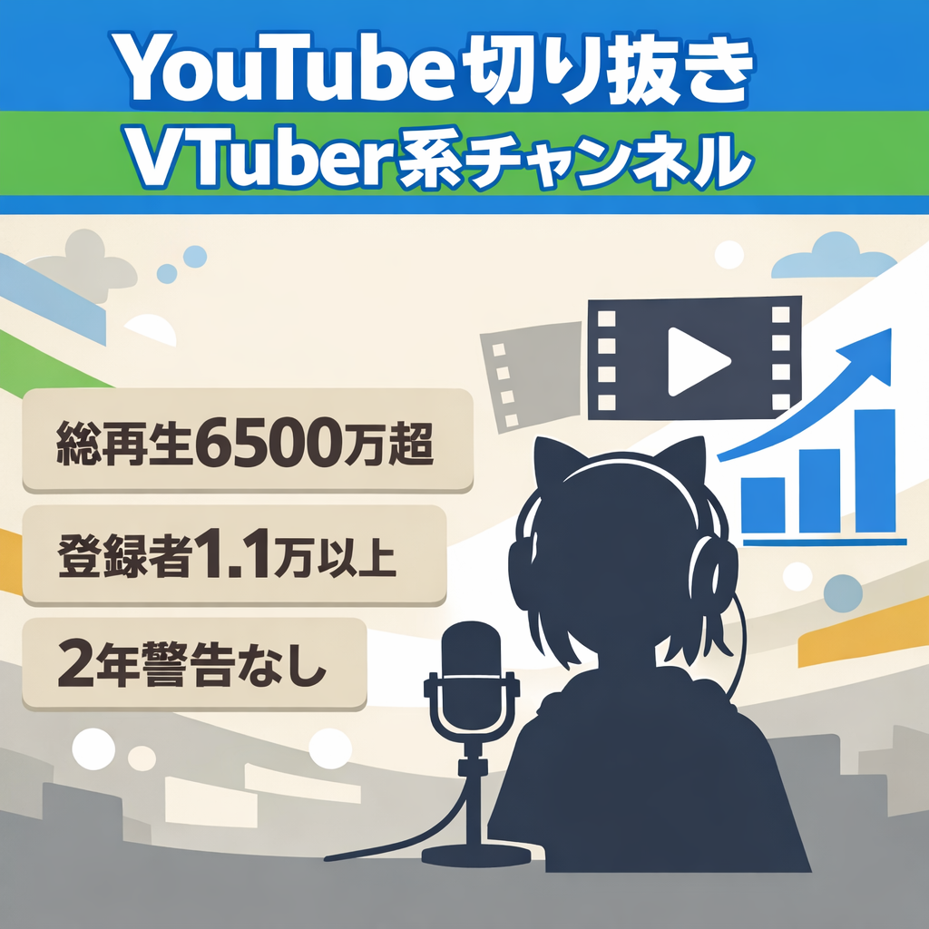 【総再生数6500万越え】大手VTuber事務所メインのYouTube切り抜きch【登録者1.1万↑】