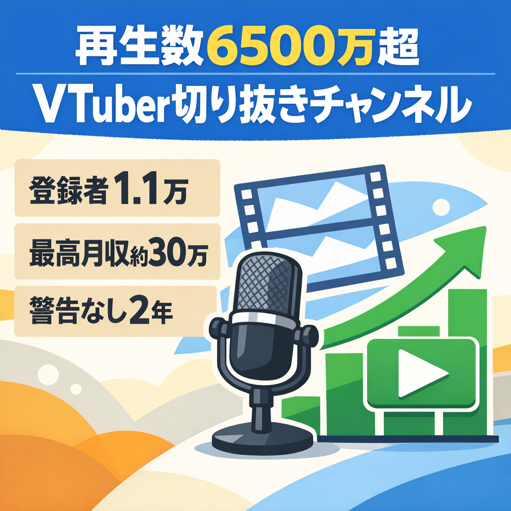 【総再生数6500万超え】大手VTuber事務所メインのYouTube切り抜きch【登録者1.1万↑】