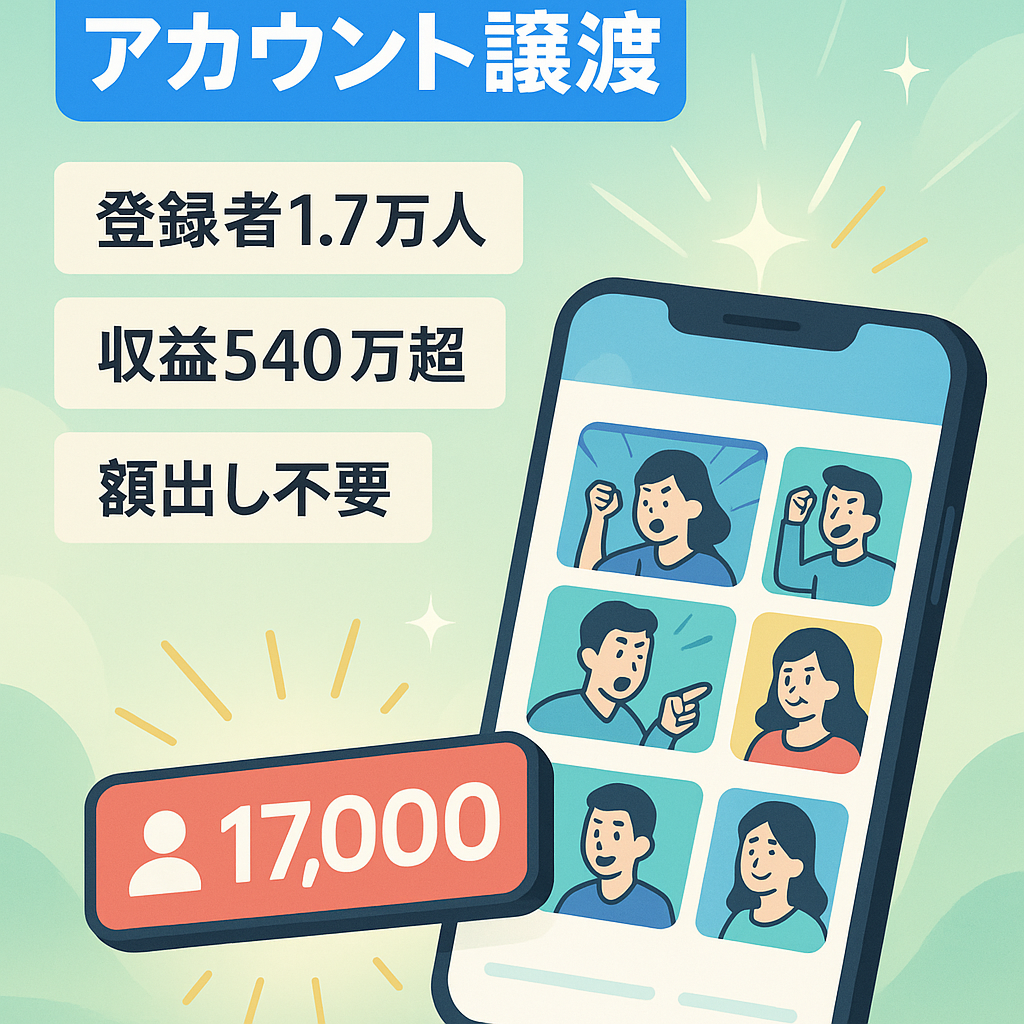 【チャンネル登録者1.7万人越え/過去合計収益540万円以上】顔出し不要のスカッと系YouTubeのアカウント譲渡！【値段交渉歓迎！】