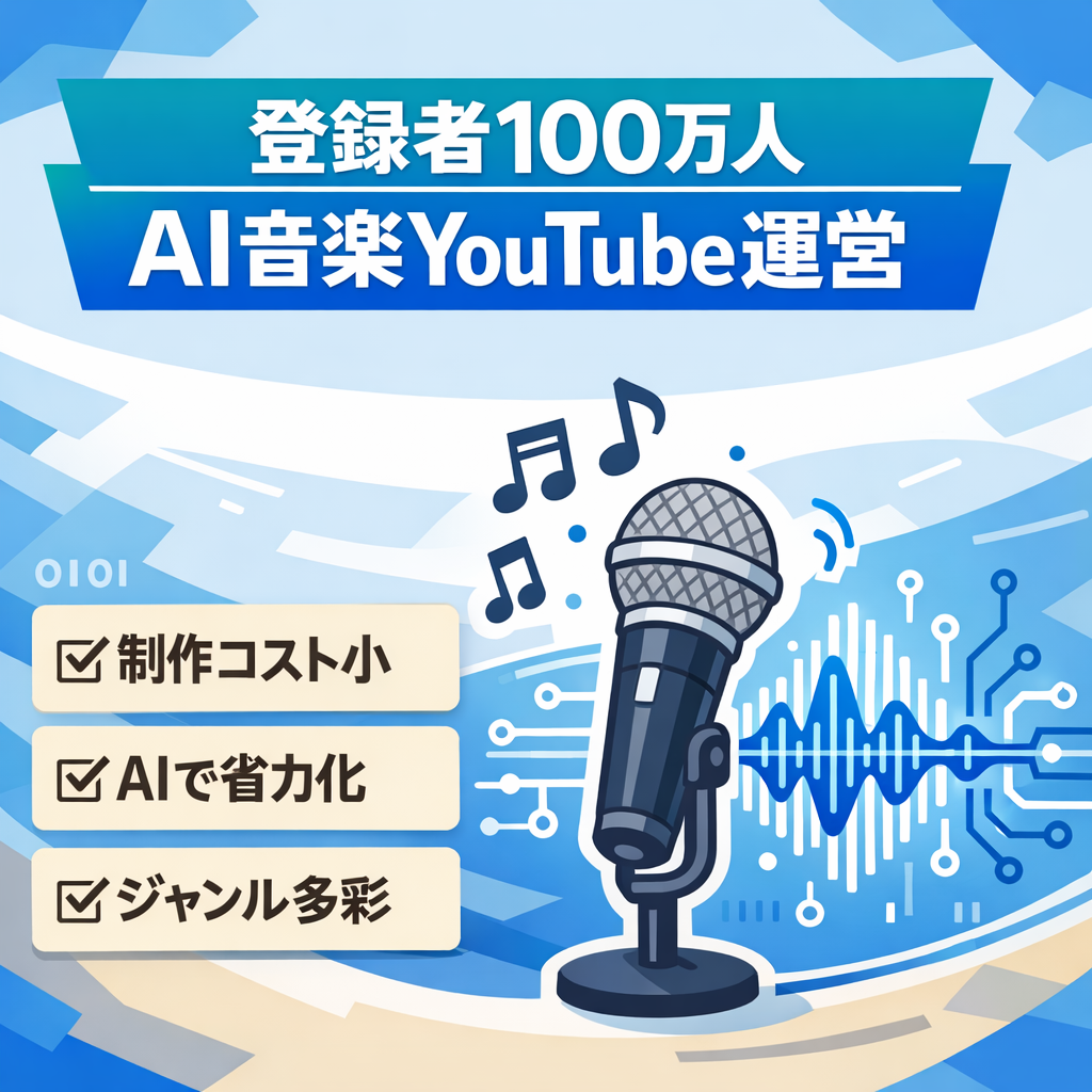 【登録者100万人】YouTube・AIミュージックch ・sunoを活用する