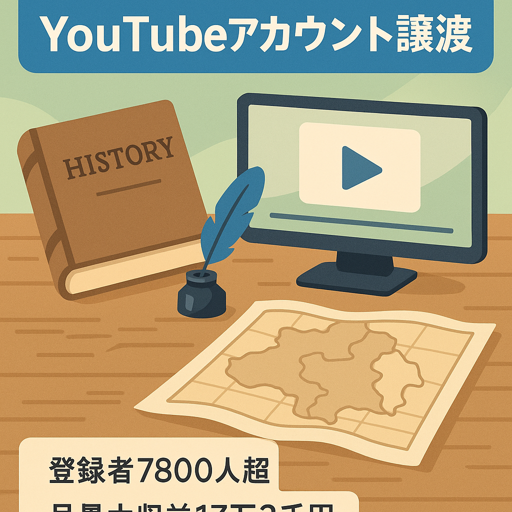 【月間最大収益17万円越え・登録者7,800人超】顔出し不要のずんだもん歴史YouTubeのアカウント譲渡！【値段交渉歓迎！】