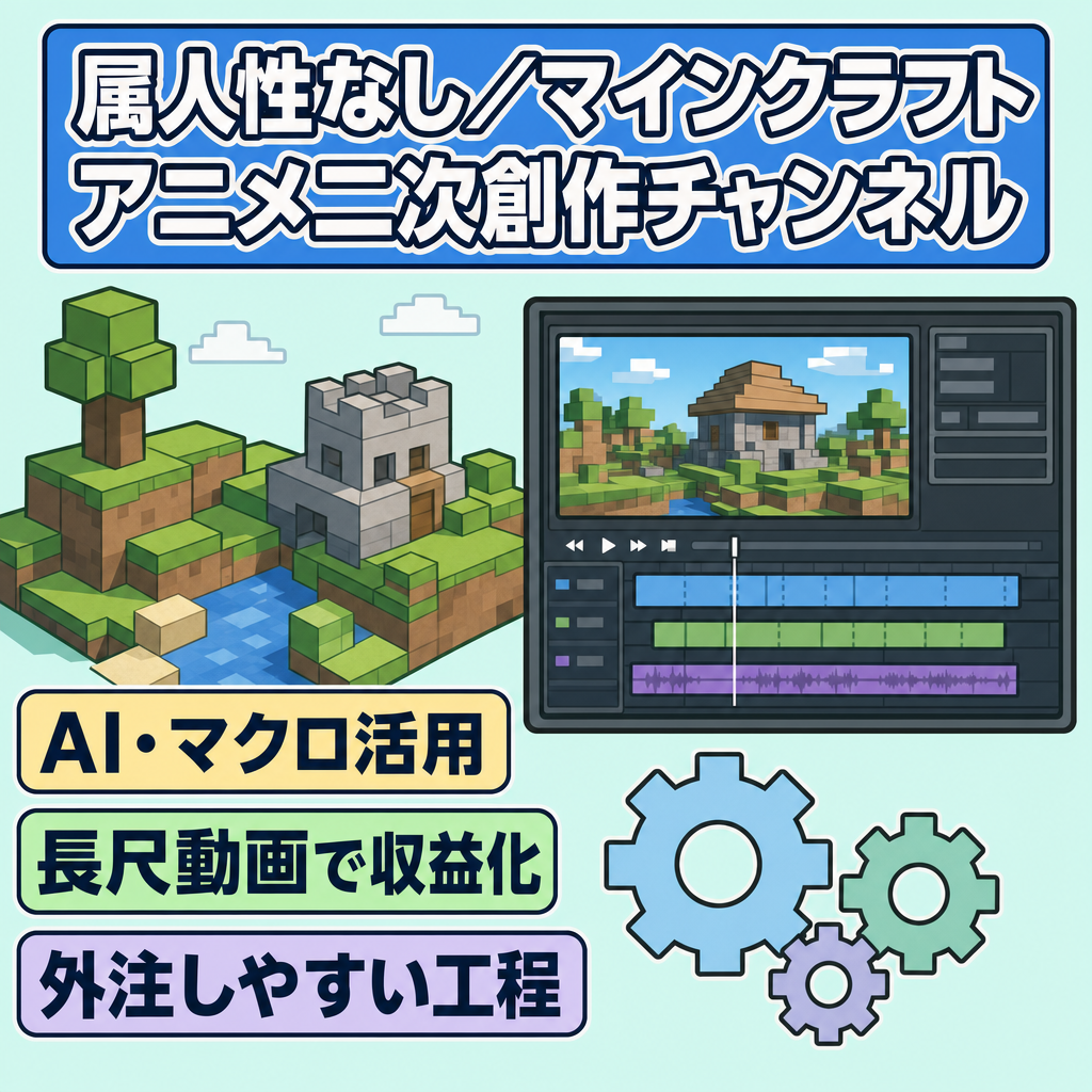 [属人性一切なし]マインクラフトでのアニメ二次創作CH[AI半自動]