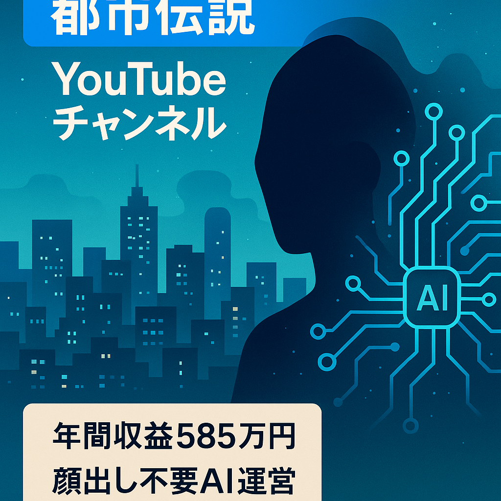 【急募】登録者5万人 都市伝説ch 年間収益580万超 事業集中のため早期譲渡希望 AI運営・マニュアル有