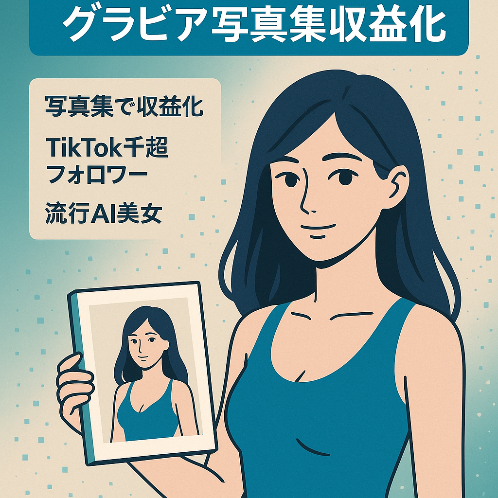 【XでAI美女】デジタル写真集による収益化達成済み（フォロワー1000人超えのTikTokアカウントもプレゼント）