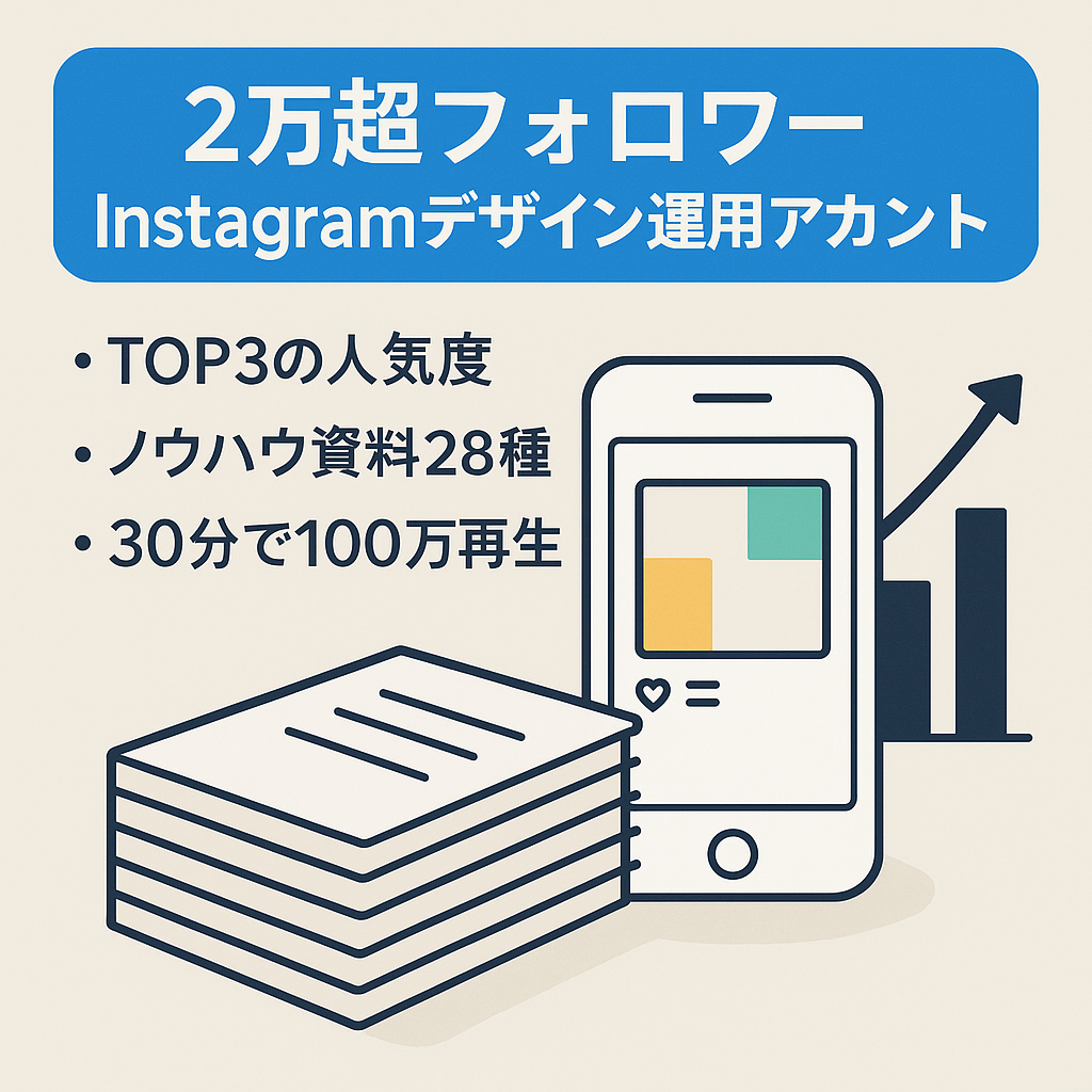 【フォロワー20,000人超え!!/〜5/27募集終了】Instagramデザイン&運用情報アカウント★運用ノウハウ資料28種付き《価格相談可》